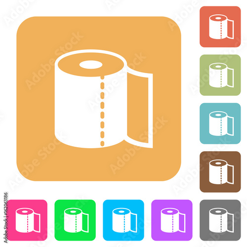 Paper towel rounded square flat icons