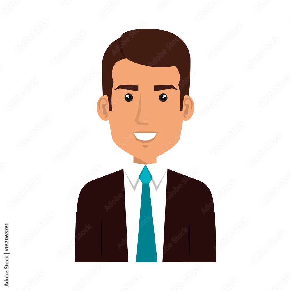 elegant businessman avatar character vector illustration design