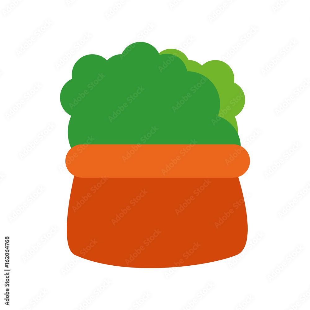 bush in a pot icon over white background vector illustration bush in a pot icon over white background vector illustration
