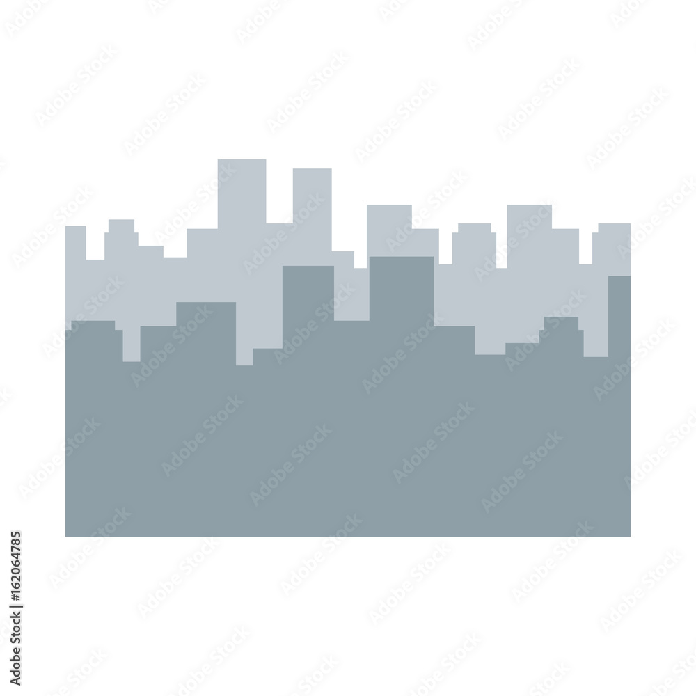 silhouette of urban city icon over white background vector illustration
