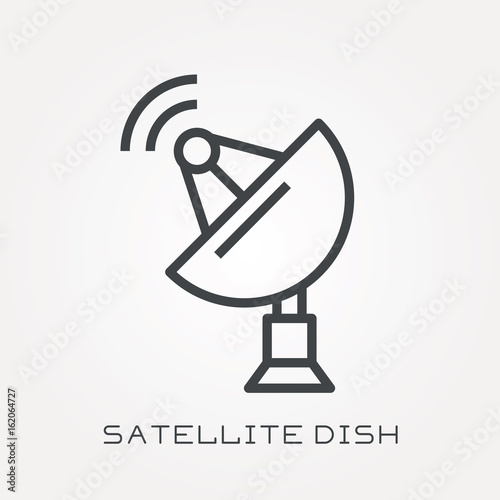 Line icon satellite dish