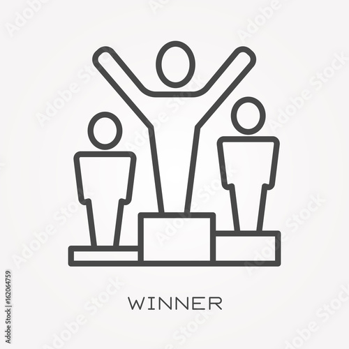Line icon winner