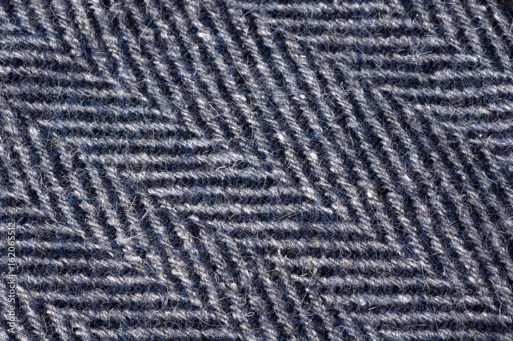 Interlacing the fabric with a close-up Interlacing the fabric with a close-up