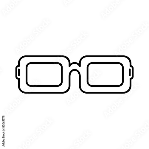 glasses icon over white background vector illustration