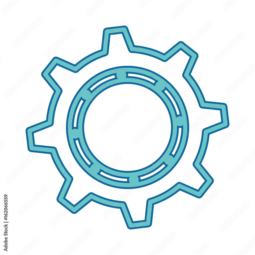 gear wheel icon over white background colorful design vector illustration