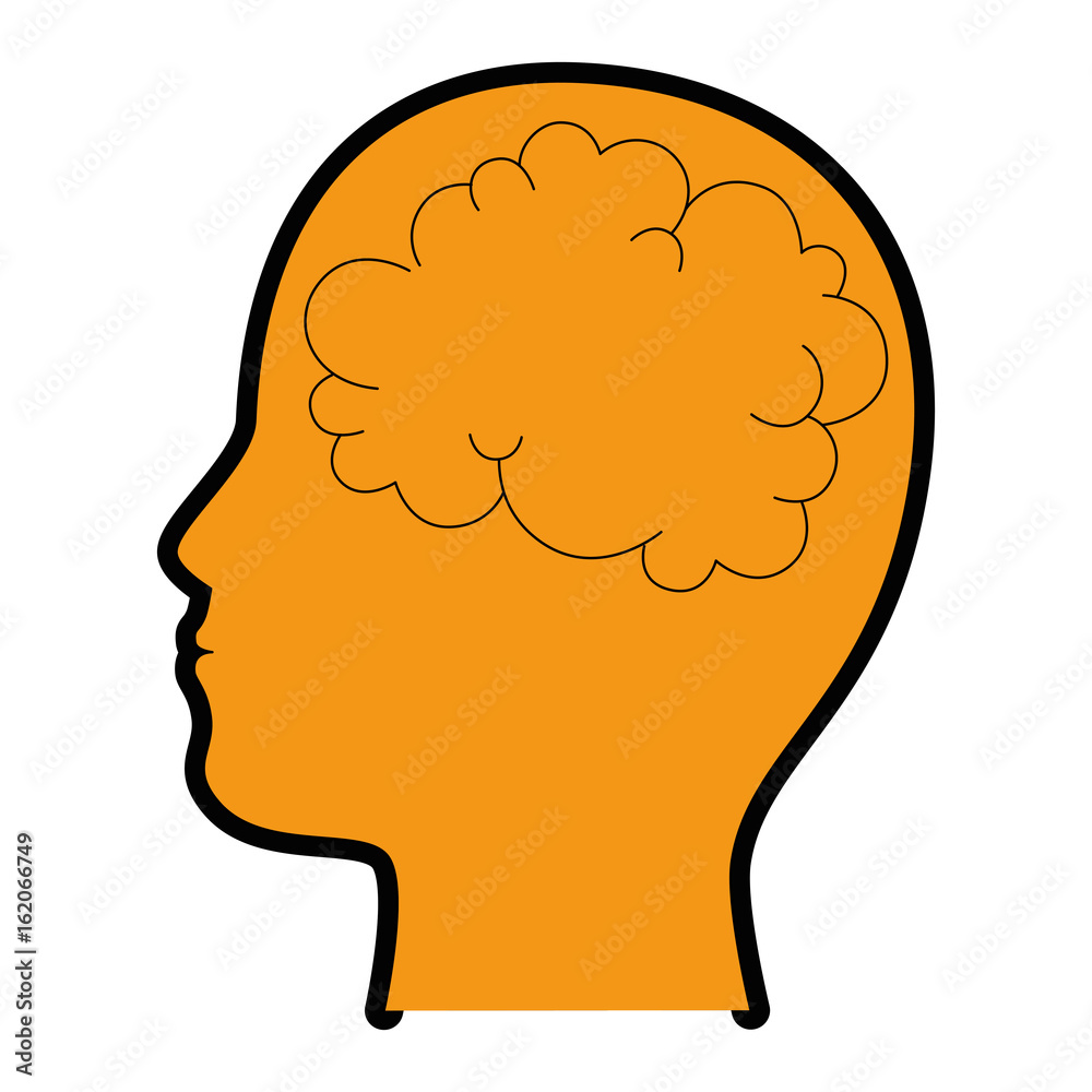 head with brain icon over white background colorful design vector illustration head with brain icon over white background colorful design vector illustration