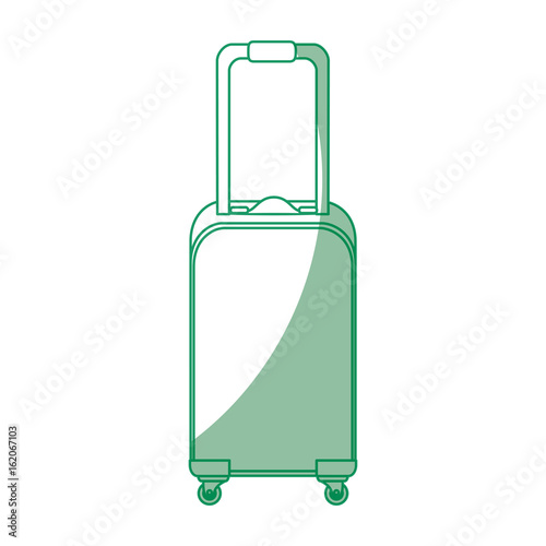 travel suitcase icon over white background vector illustration