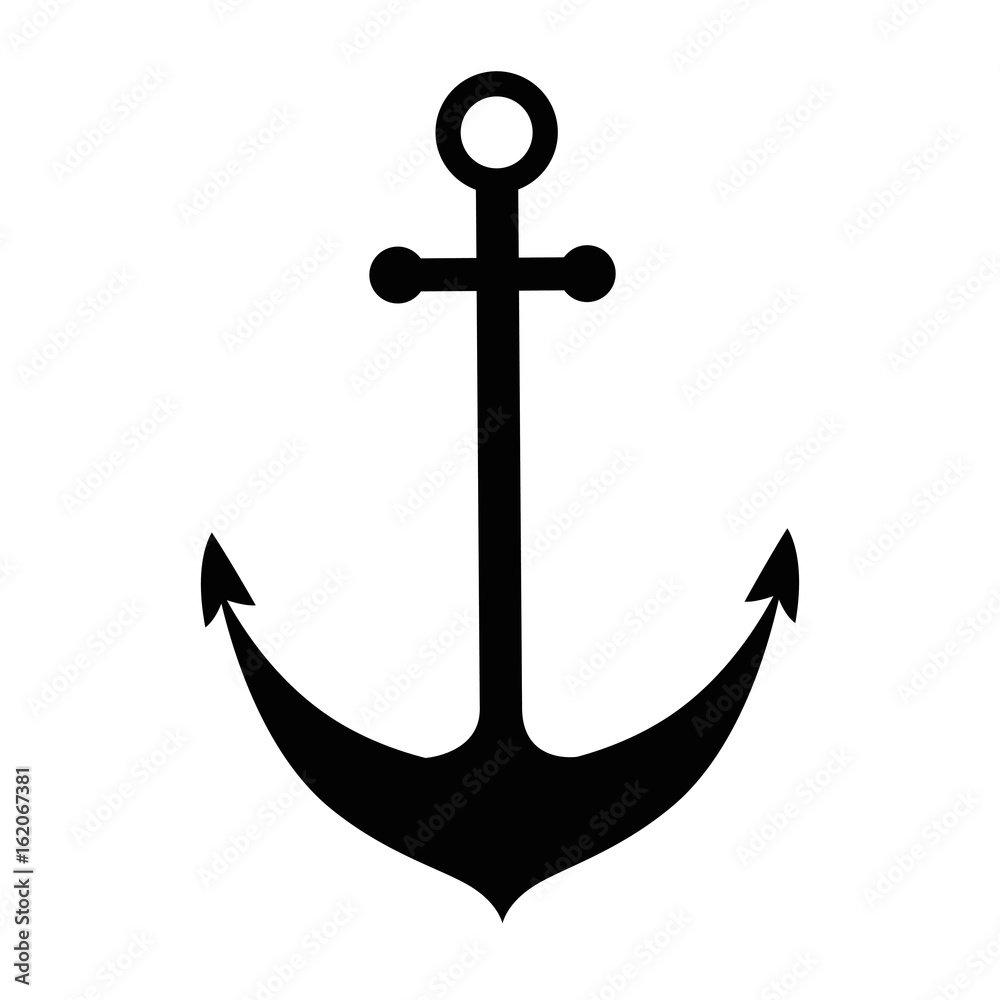 anchor icon over white background vector illustration anchor icon over white background vector illustration