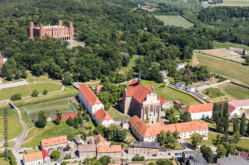 aerial view of the Kamieniec Zabkowicki town suburbs photo
