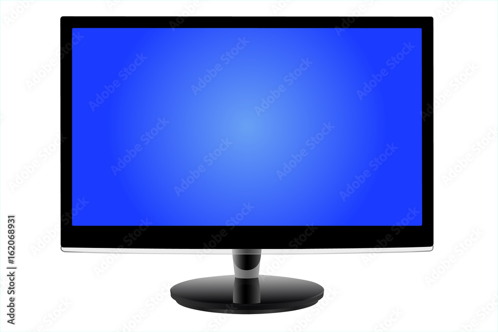 Vector illustration of modern led monitor. Vector illustration of modern led monitor.