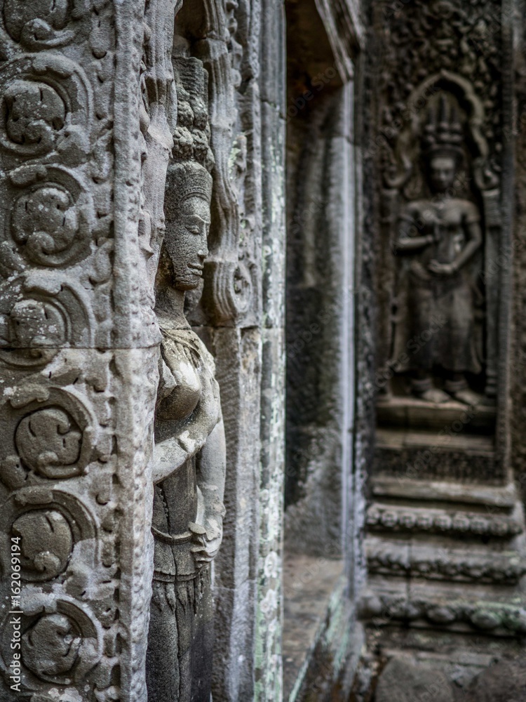 Apsara Skulpturen. Siem Reap. Kambodscha.