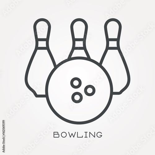 Line icon bowling