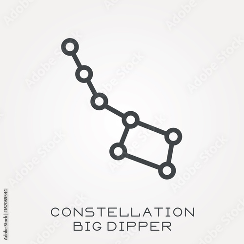 Line icon constellation big dipper