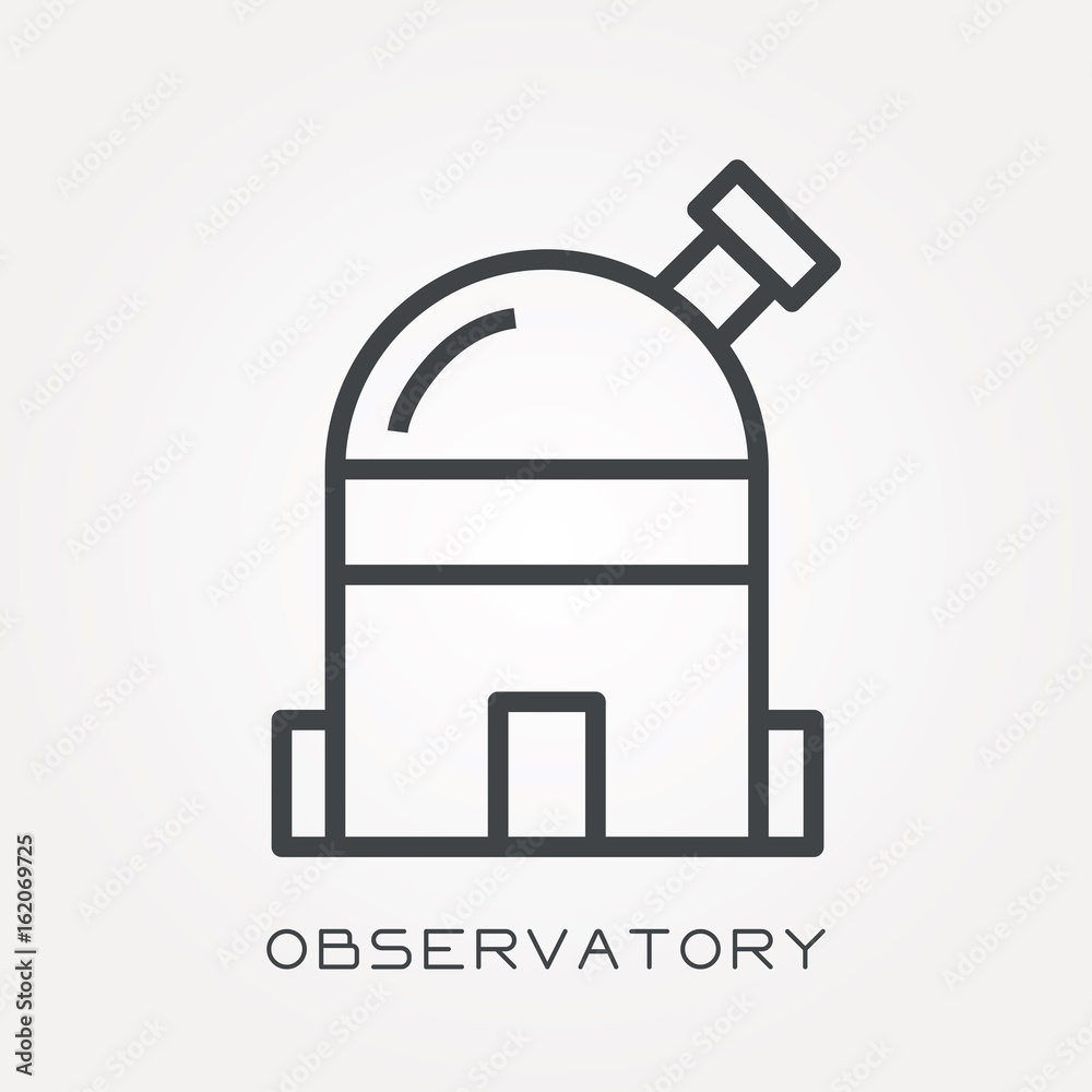 Line icon observatory Line icon observatory