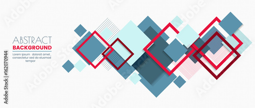 Set of modern design  banners template with abstract Colorful squares shape pattern background. vector illustration