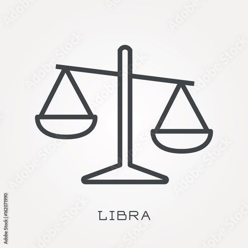 Line icon libra