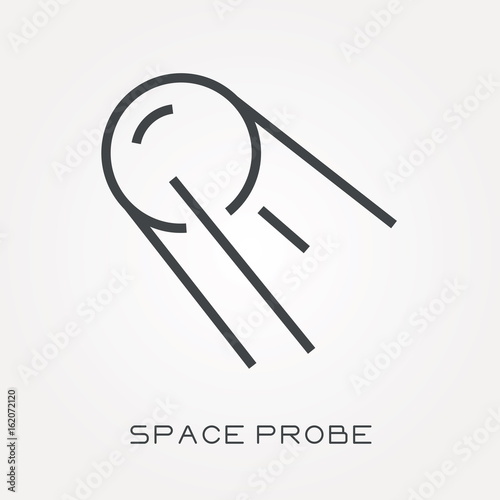 Line icon space probe
