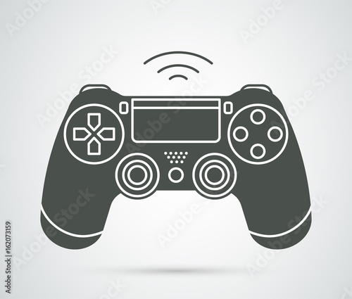Simple vector gamepad icon. Joypad, joystick illustration isolated on white background