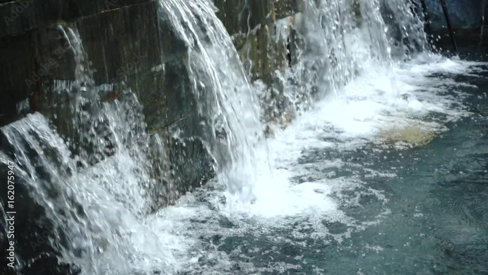 HD super slow motion artificial waterfall interior design HD super slow motion artificial waterfall interior design