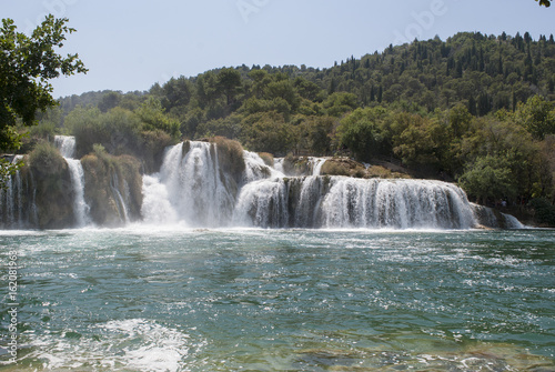 Waterfall in national Park Krka. Croatia