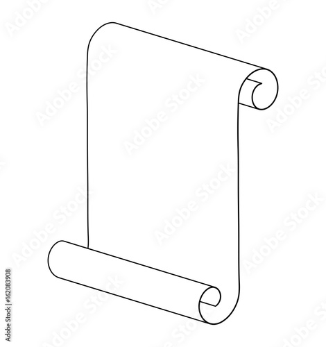 paper scroll outline silhouette vector symbol icon design. Beautiful illustration isolated on white background