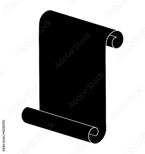 paper scroll silhouette vector symbol icon design. Beautiful illustration isolated on white background