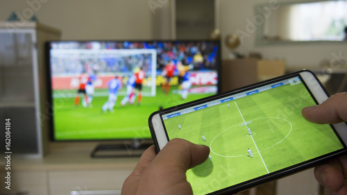 moble game on tv photo