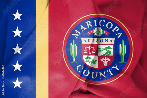 3D Flag of Maricopa County (Arizona), USA. photo