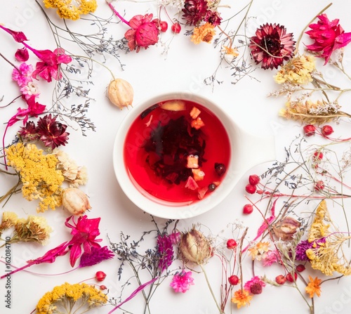  red fruit tea in made yuccie style photo