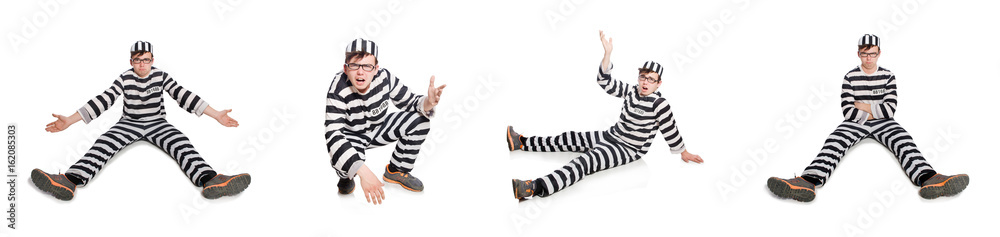 Funny prison inmate in concept Funny prison inmate in concept