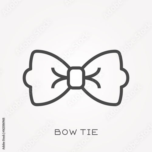 Line icon bow tie