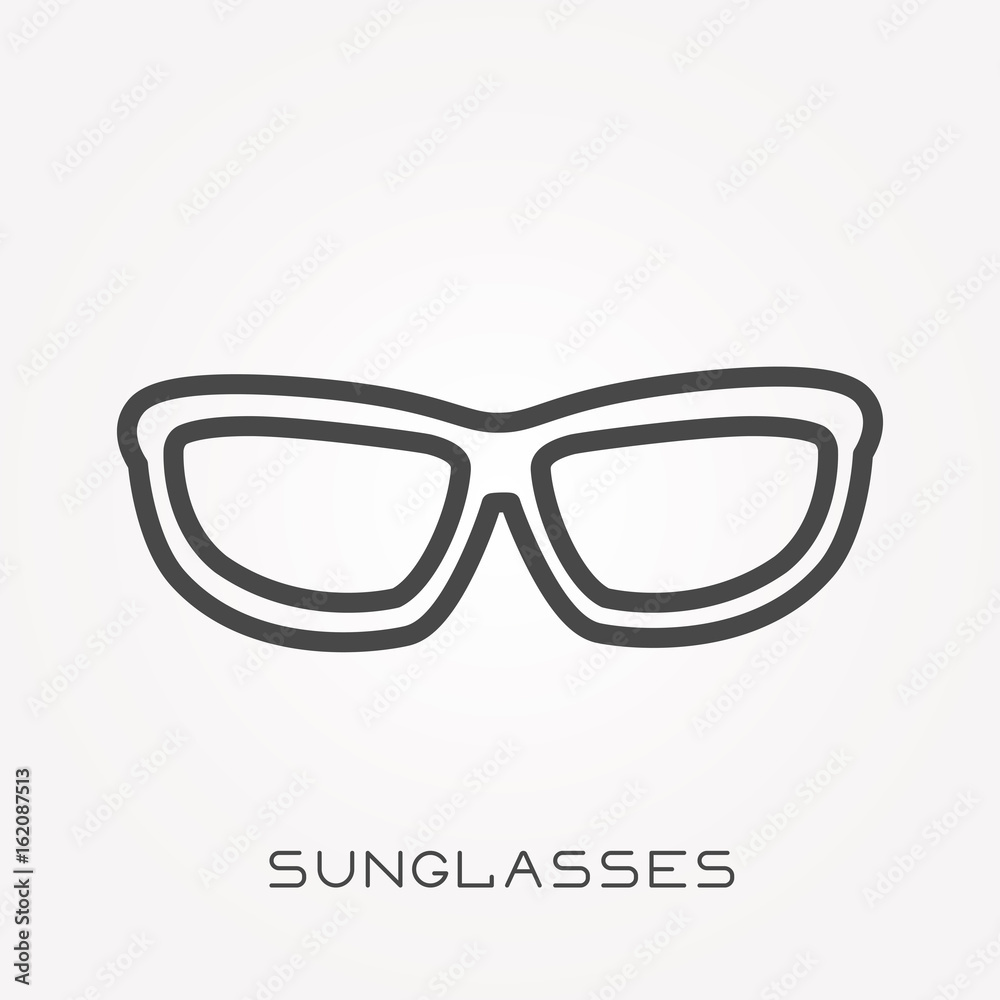 Line icon sunglasses