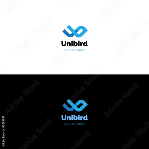 Creative U and b letters logo