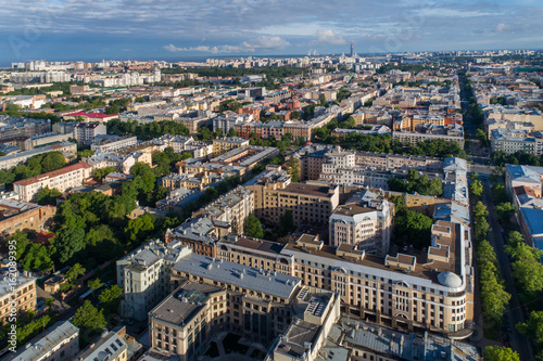 Aerial view on Lieutenant Schmidt embankment