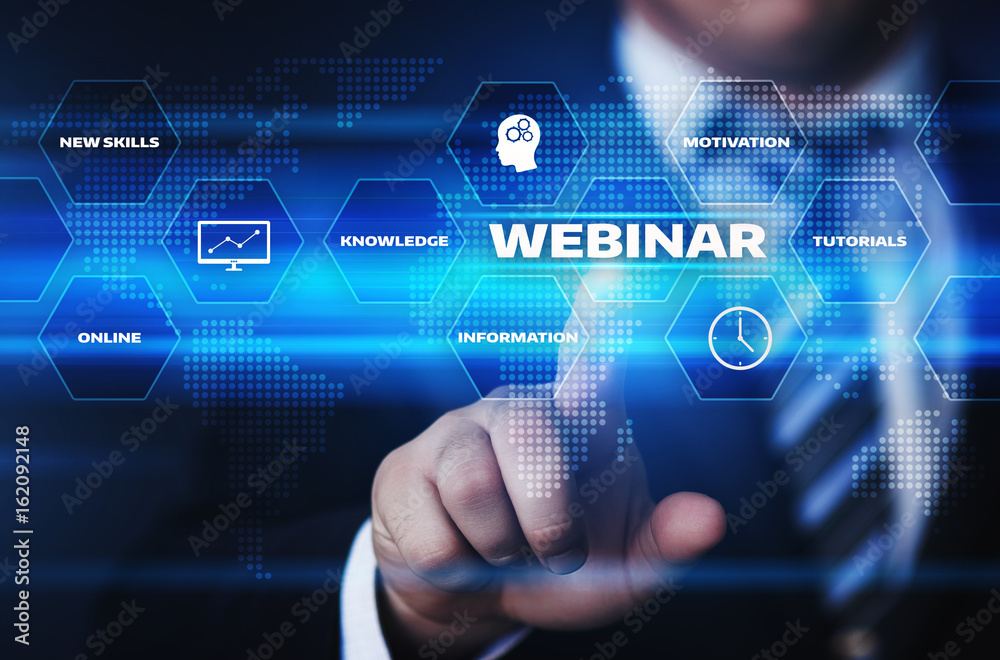 Fototapeta premium Webinar E-learning Training Business Internet Technology Concept