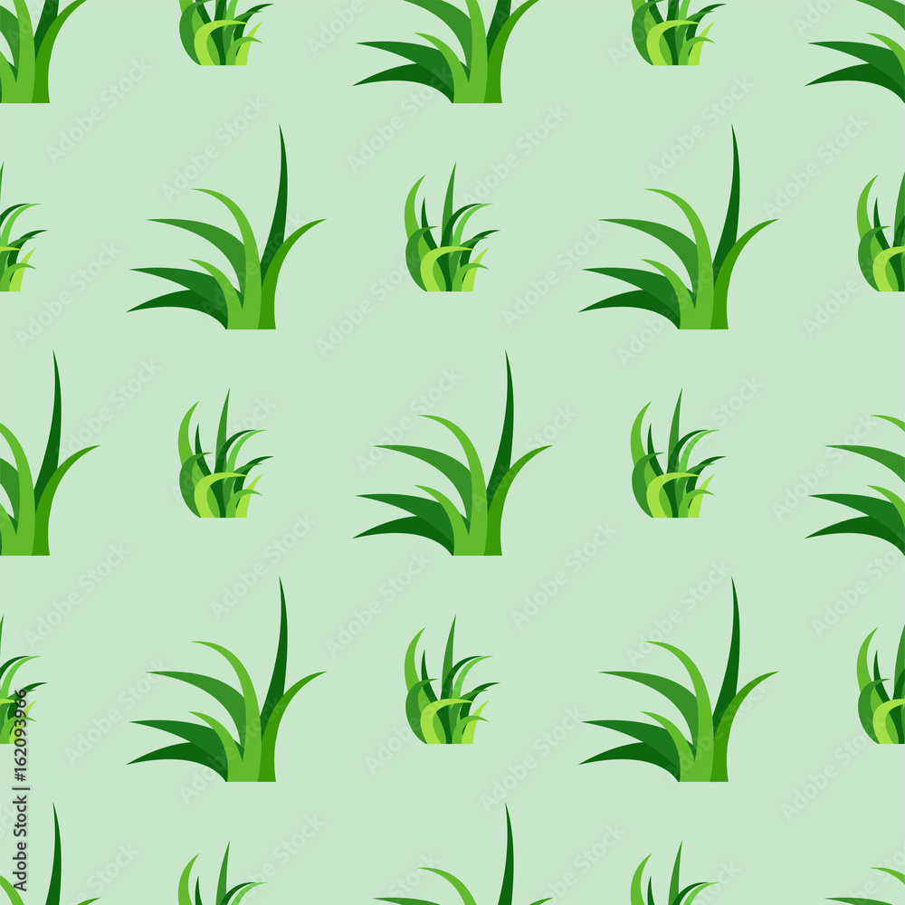Green grass nature design seamless pattern vector illustration grow herb agriculture nature background