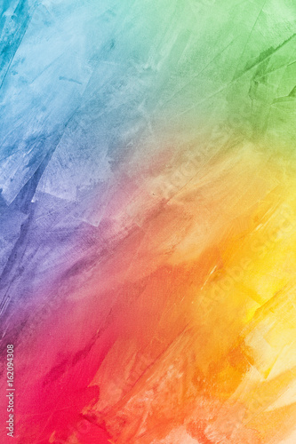Canvastavla Textured rainbow painted background