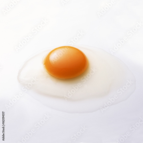 Raw egg isolated on white background.
