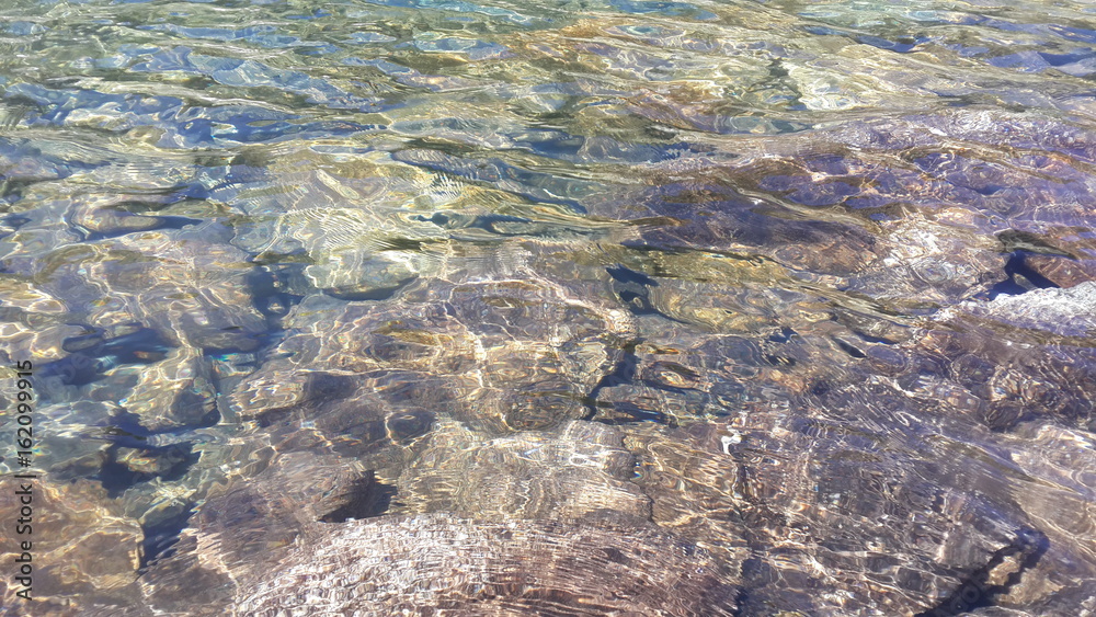 Сrystal clear water in the lake