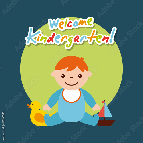 kinder garten scenary icon vector illustration design graphic