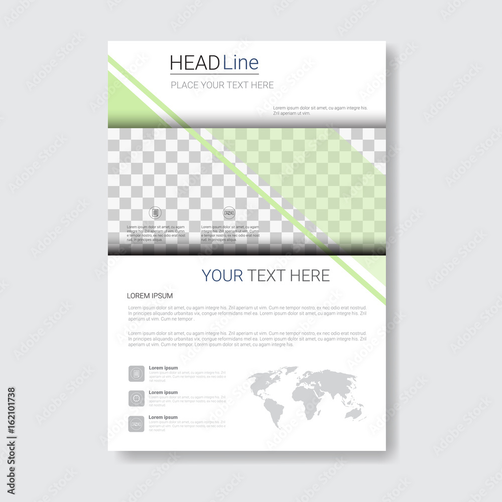Template Design Brochure, Annual Report, Magazine, Poster, Corporate Presentation, Portfolio, Flyer With Copy Space Vector Illustration Template Design Brochure, Annual Report, Magazine, Poster, Corporate Presentation, Portfolio, Flyer With Copy Space Vector Illustration