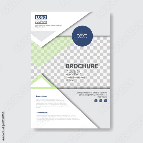 Template Design Brochure, Annual Report, Magazine, Poster, Corporate Presentation, Portfolio, Flyer With Copy Space Vector Illustration