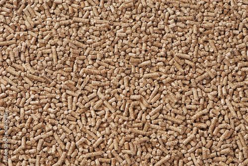 Wood pellets - close-up, background, cheap energy. photo