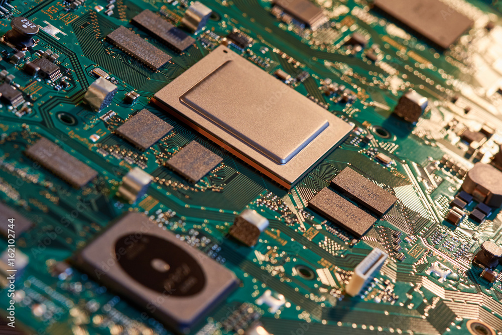 Electronic circuit board close up. Electronic circuit board close up.