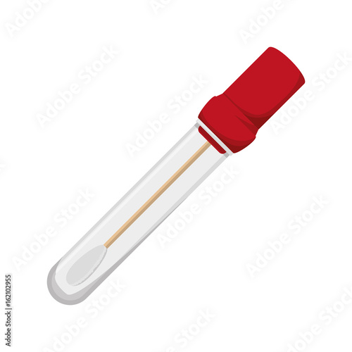 isolated blood test bottle