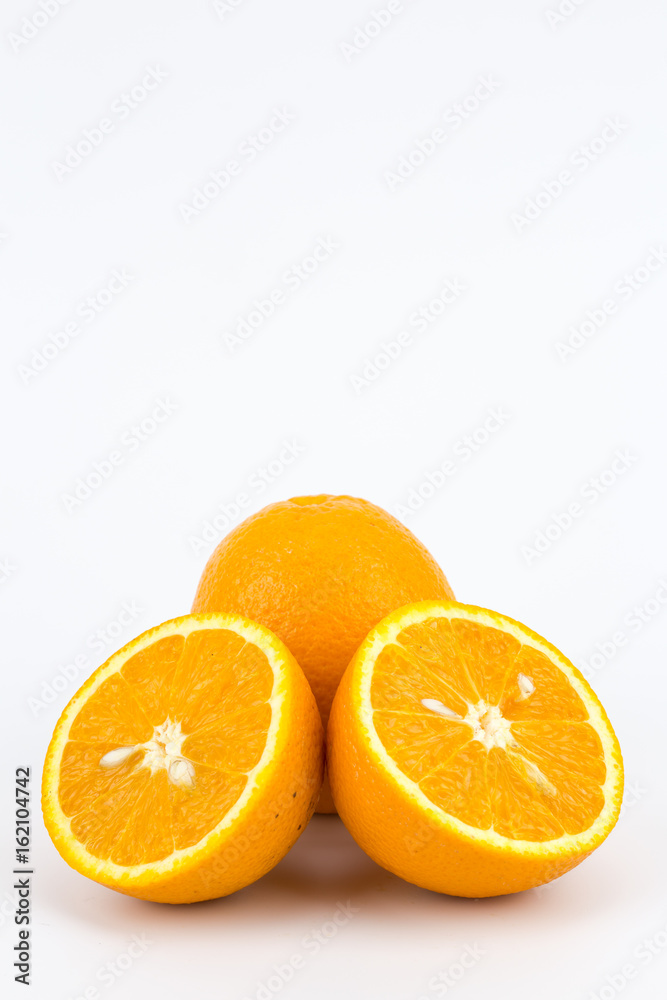 Fresh orange fruit isolated on white background Fresh orange fruit isolated on white background