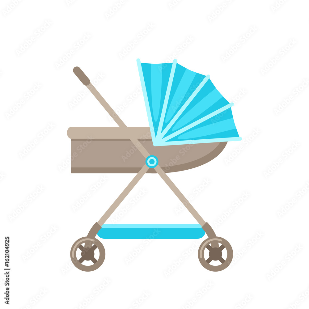 Baby stroller. Isolated on white. Vector illustration. Baby stroller. Isolated on white. Vector illustration.