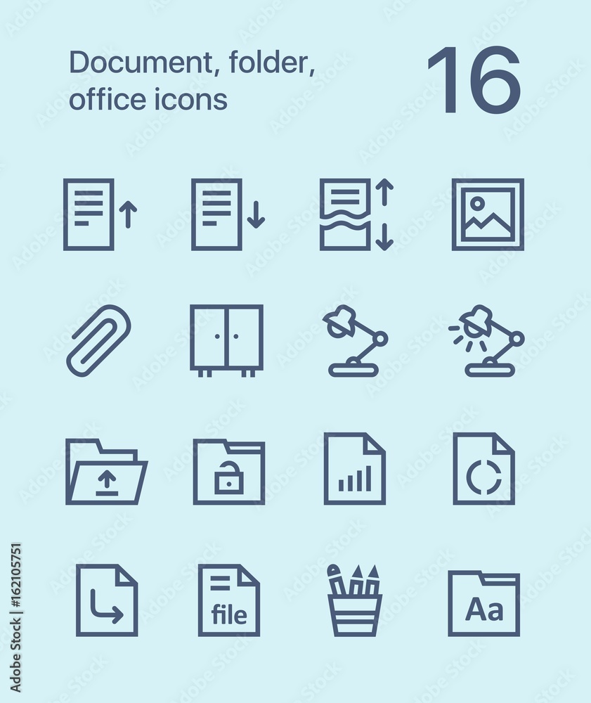 Outline Document, folder, office icons for web and mobile design pack 2 Outline Document, folder, office icons for web and mobile design pack 2