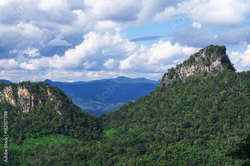 Viewpoint on Doi Luang Chiang Dao Mountain, Chiang Mai Province, Thailand.