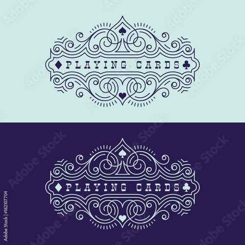 Playing cards label
